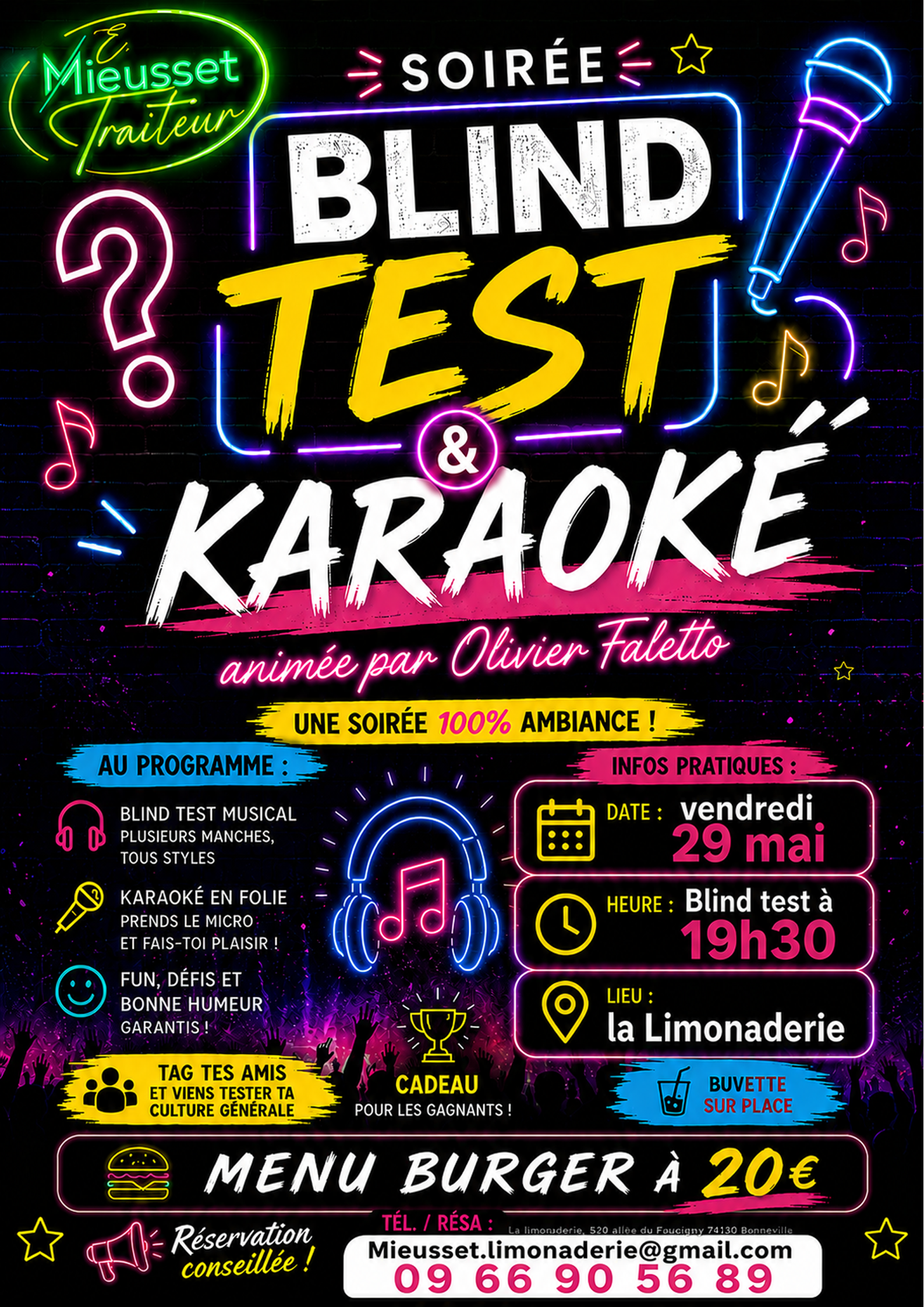 Affiche Soir&eacute;e Blind Test